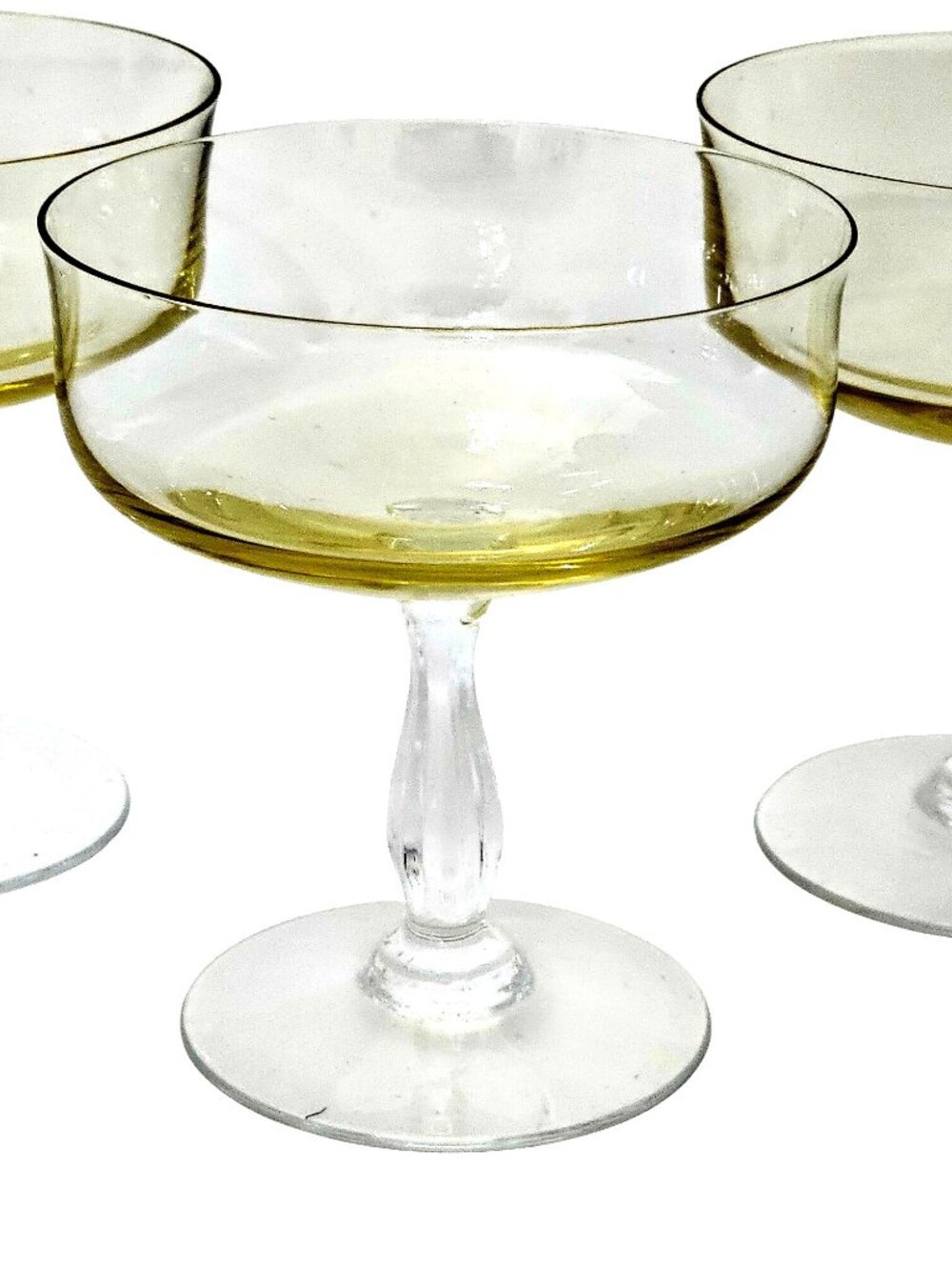 Noritake Topaz Champagne Glasses 4" Rainbow collection glassware vtg stemware - Picture 3 of 10